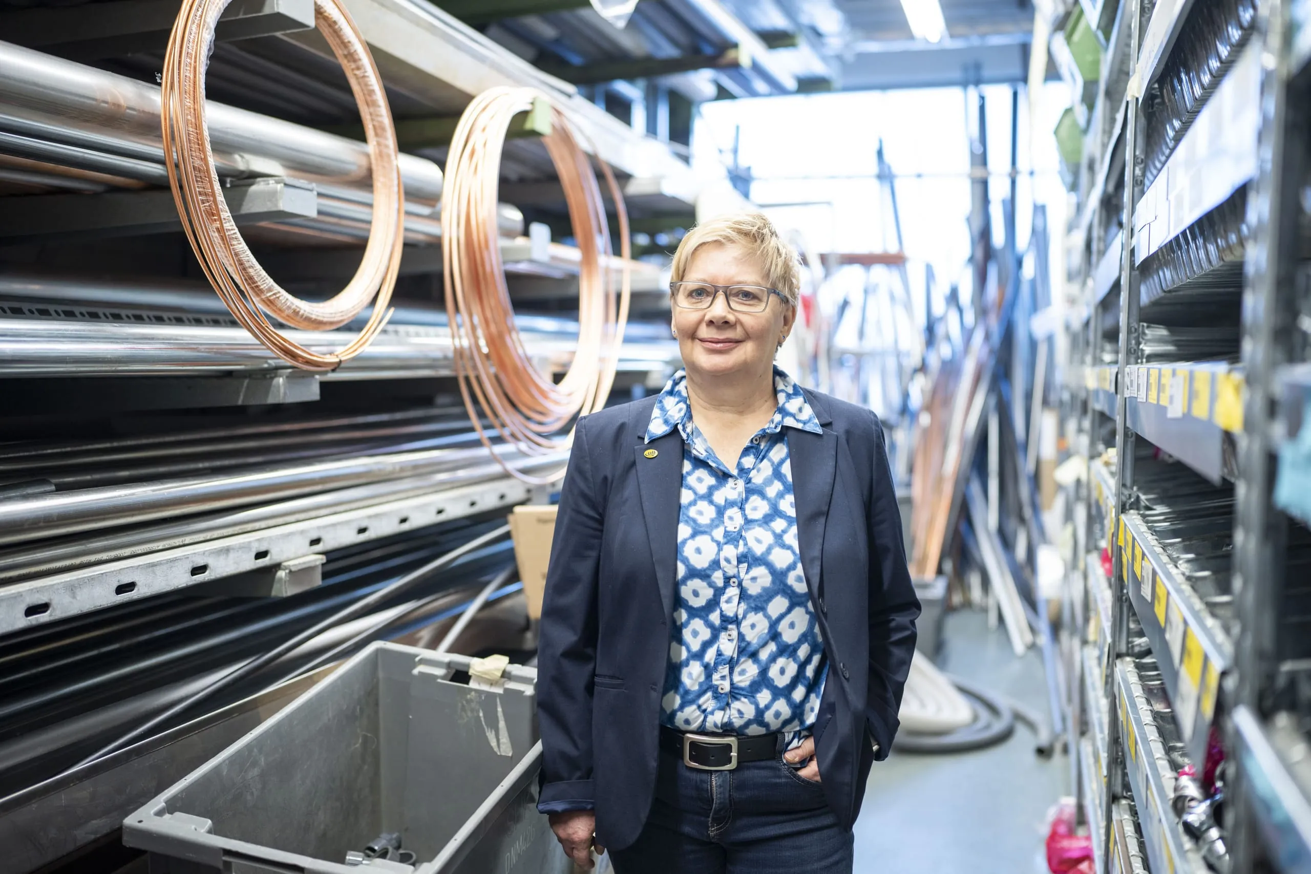 Margret Mahr, Geschäftsführerin des Heizungs- und Sanitärbetriebs Hermann Mahr GmbH in Reichenbach an der Fils in Baden-Württemberg. Sie spricht über die Gehälter der Geschäftsführer.