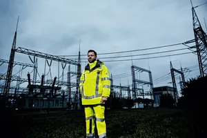 Das Kollektionsbeispiel: neongelbe Schutzkleidung