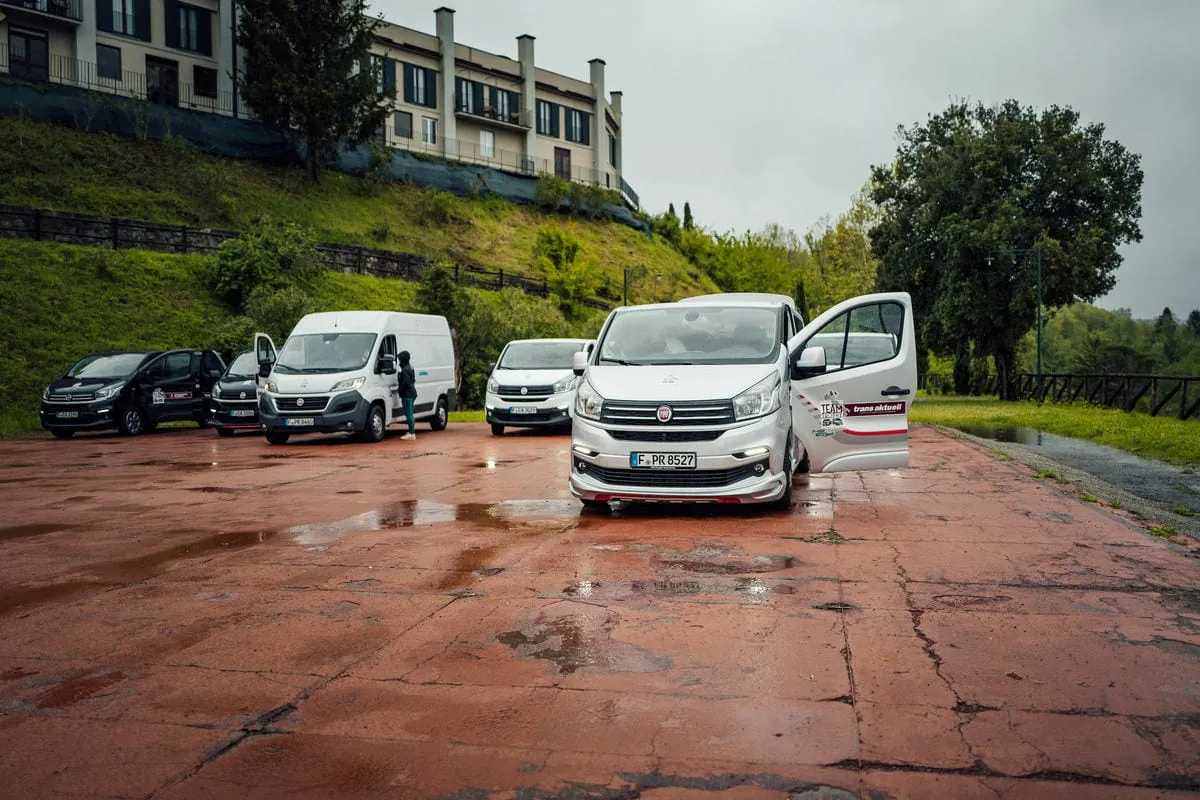 Natürlich wurden auch die Fiat-Transporter getestet.