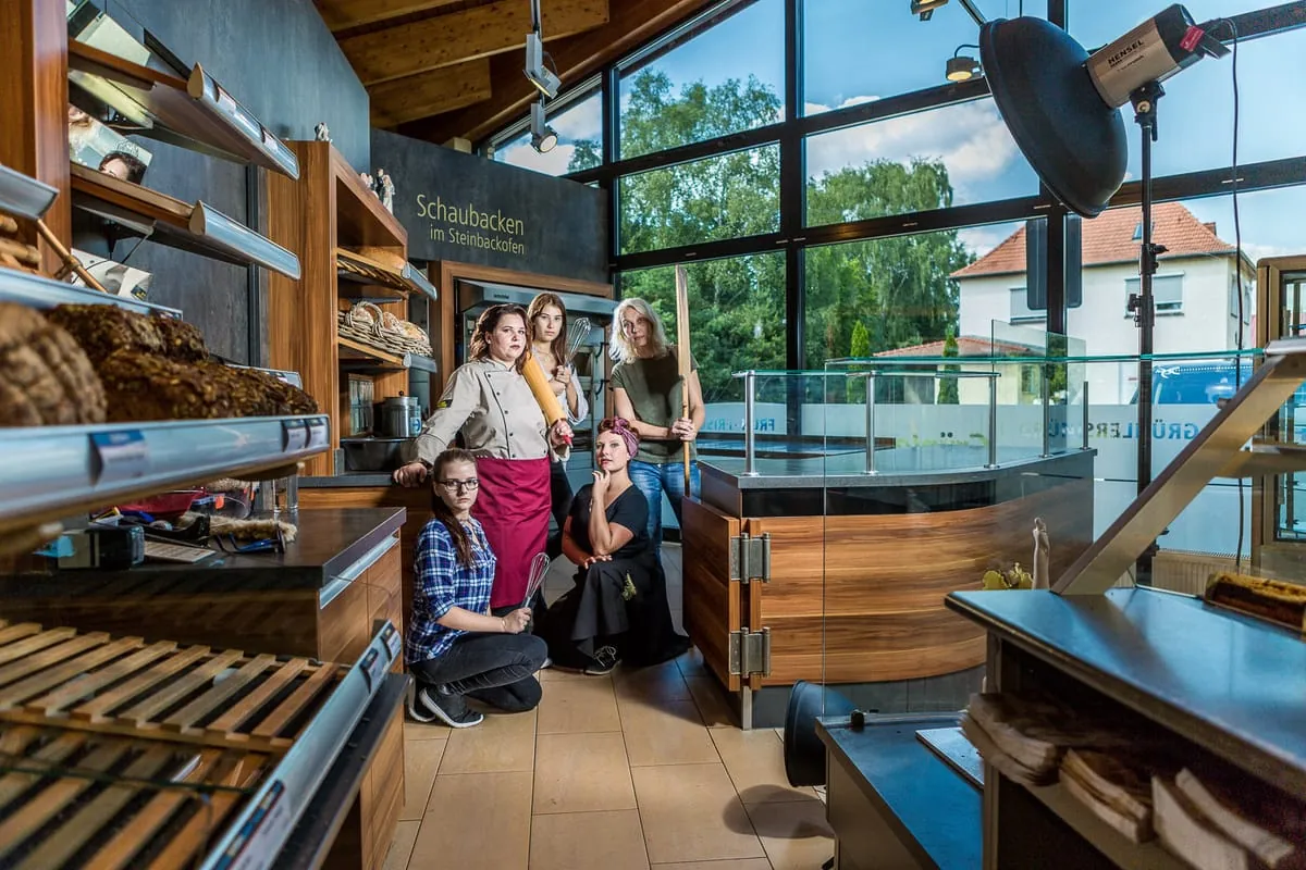Fotoshooting Bäckermeisterin Katja Grünler-Erchinger