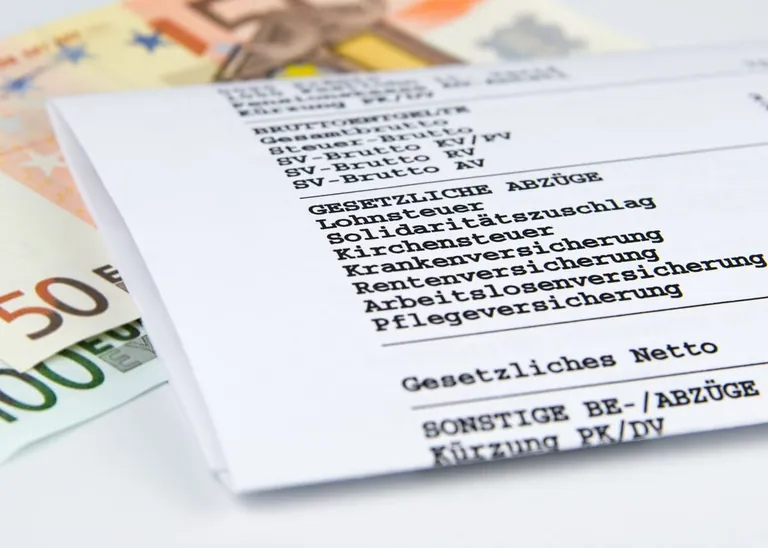 Gehaltsabrechnung, Lohnabrechnung, Lohnzettel