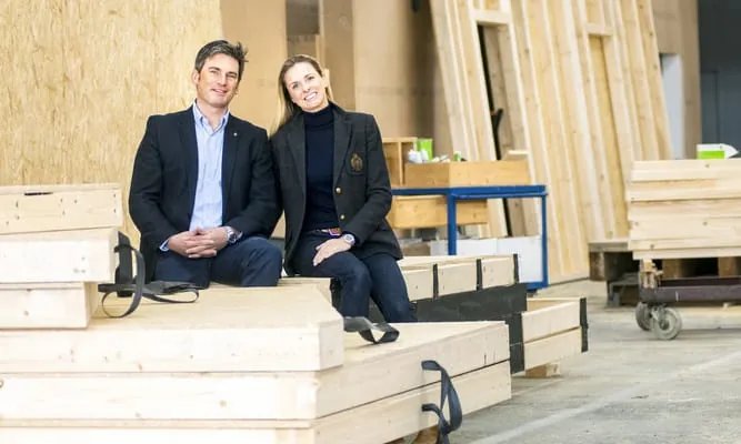 Stefanie und Christian Hierl, Inhaber von Jura Holzbau