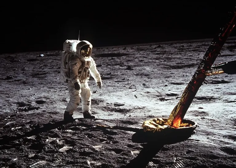 Neil Armstrong am 21. Juli 1969 