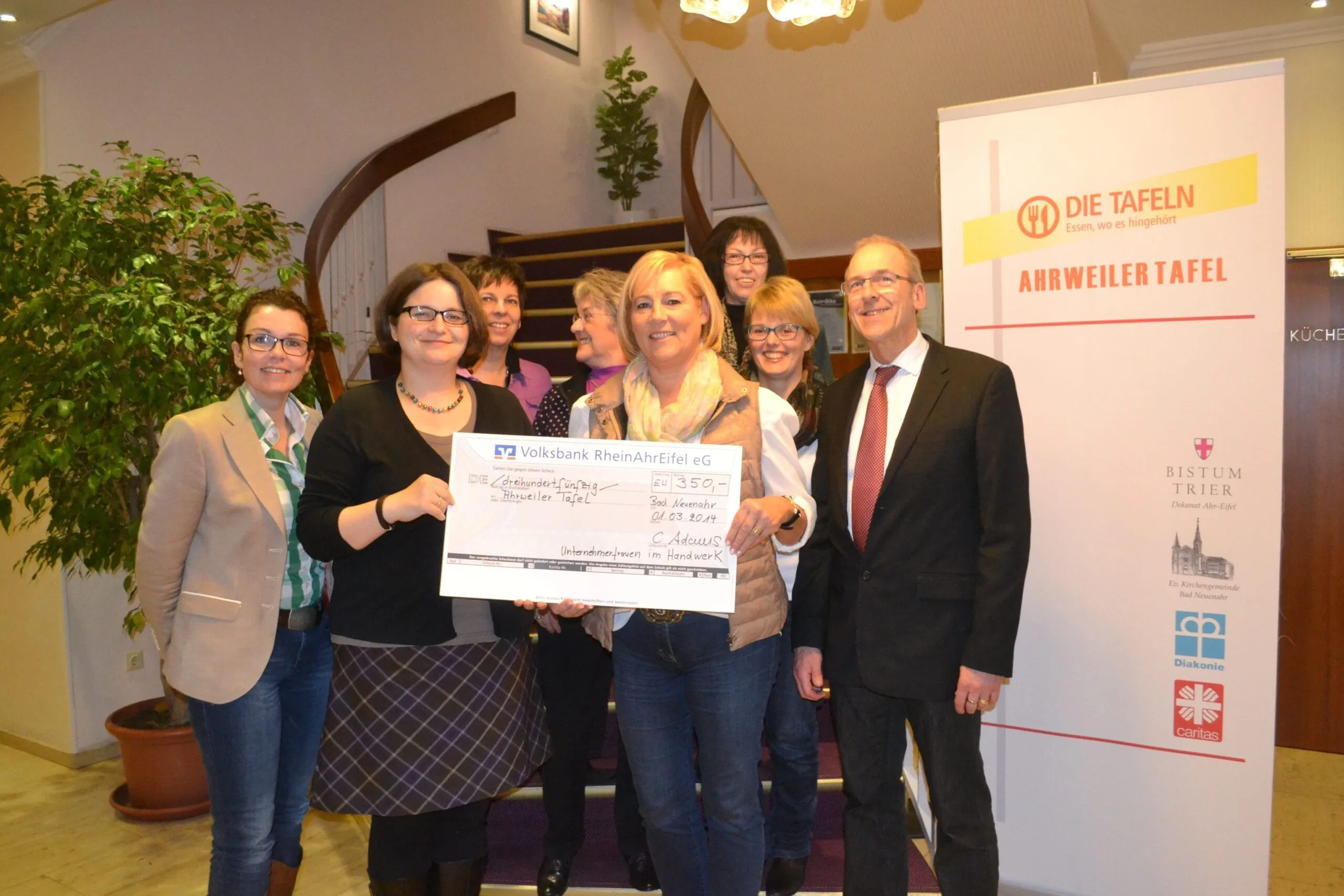 Unternehmerfrauen und Hotel Krupp unterstützen „Ahrweiler Tafel“