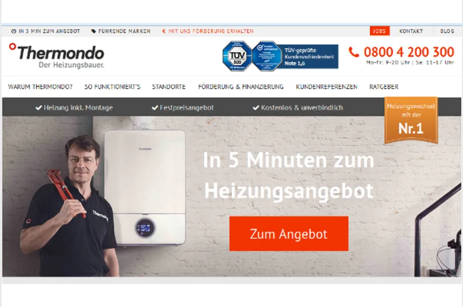 Thermondo muss mit Unterlassungsklage rechnen