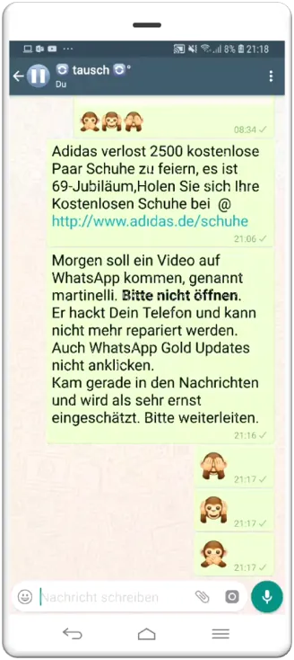 Warnung vor WhatsApp-Virus