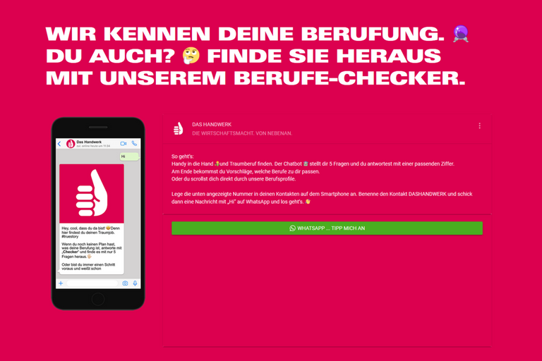 WhatsApp-Berufsfinder von 