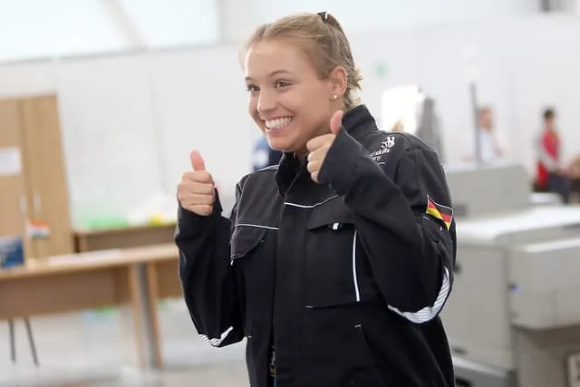 Beim Wettkampf an Skill 11, Drucktechnik, hat Jessica Sturm den 8. Platz belegt. Eine Exzellenzmedaille für Deutschland!