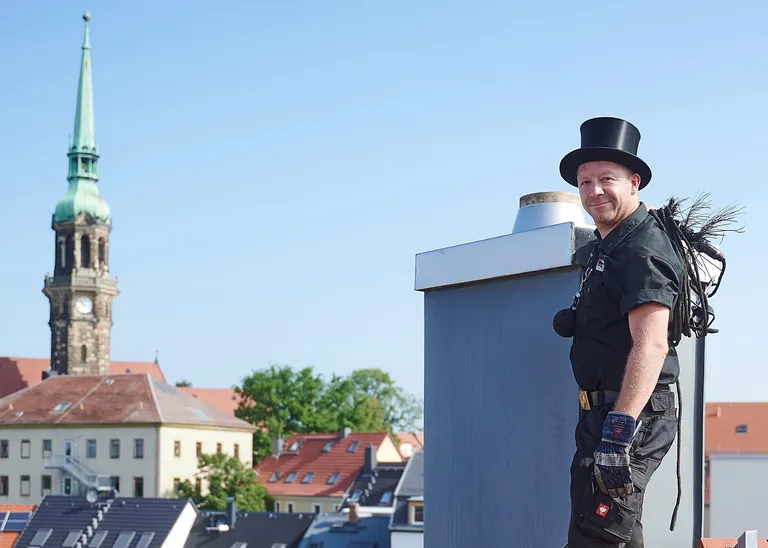 Lars Eulert, Schornsteinfegermeister aus Radeberg.