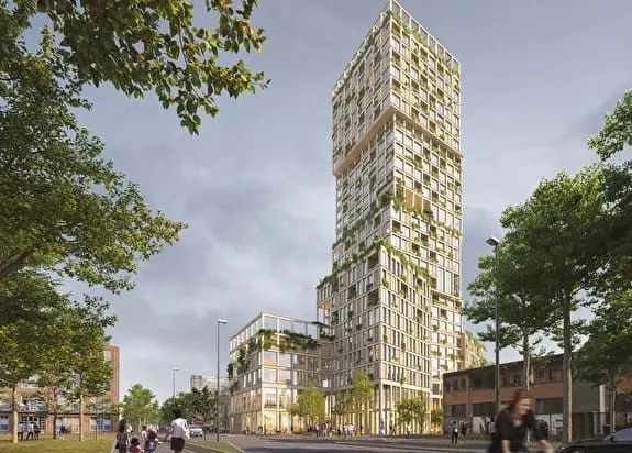 Deutschlands größtes Hybridholzhaus: CO2-neutral bauen und bewirtschaften