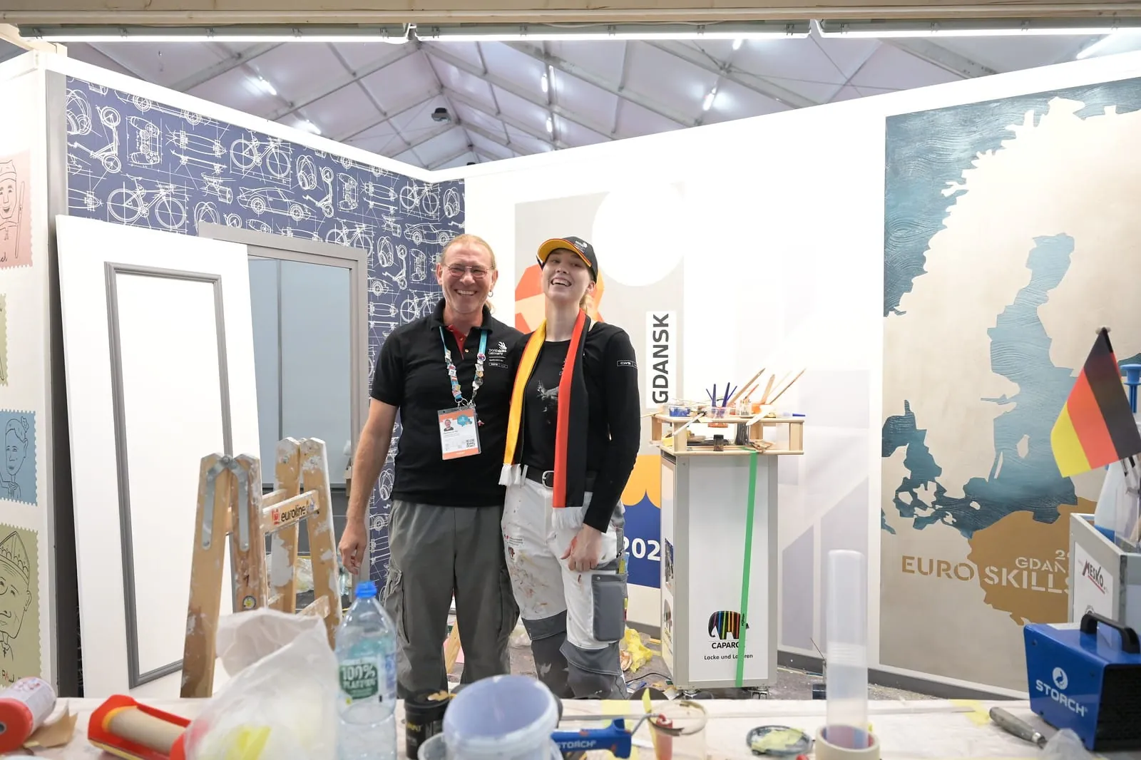 Malerin Freya Spitzer gewann die Exzellenzmedaille im Skill "Painting and Decorating" bei den EuroSkills 2023 in Danzig.