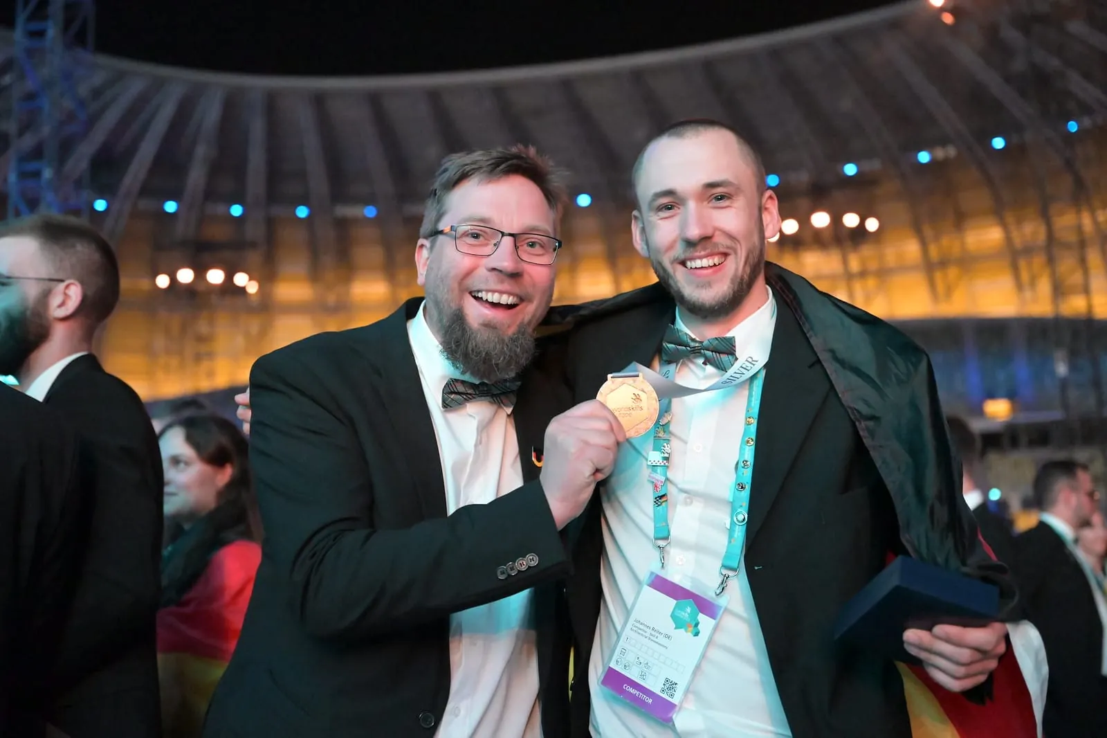 Steinmetz Johannes Reiter gewann Silber im Skill "Architectural Stonemasonry" bei den EuroSkills 2023 in Danzig.