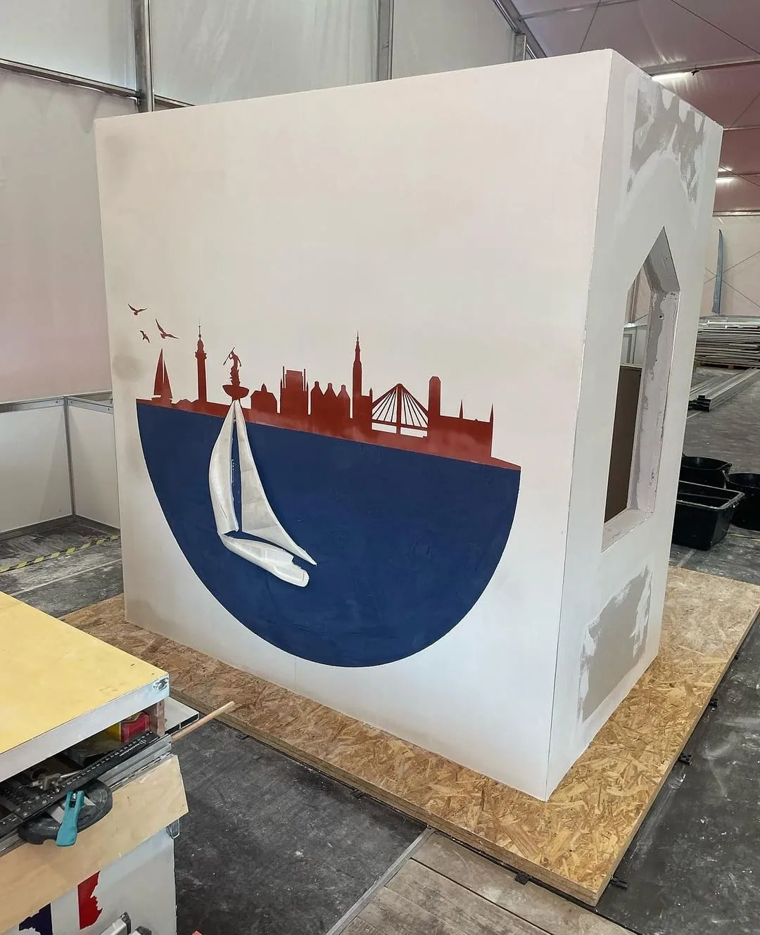 Werkstück eines Stuckateurs bei den EuroSkills 2023 in Danzig.