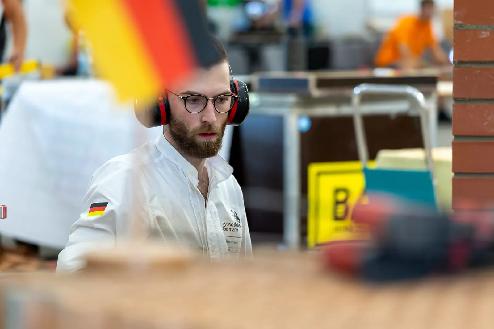 Maurer Tim Hakemeyer gewann Silber im Skill "Bricklaying" bei den EuroSkills 2023 in Danzig.