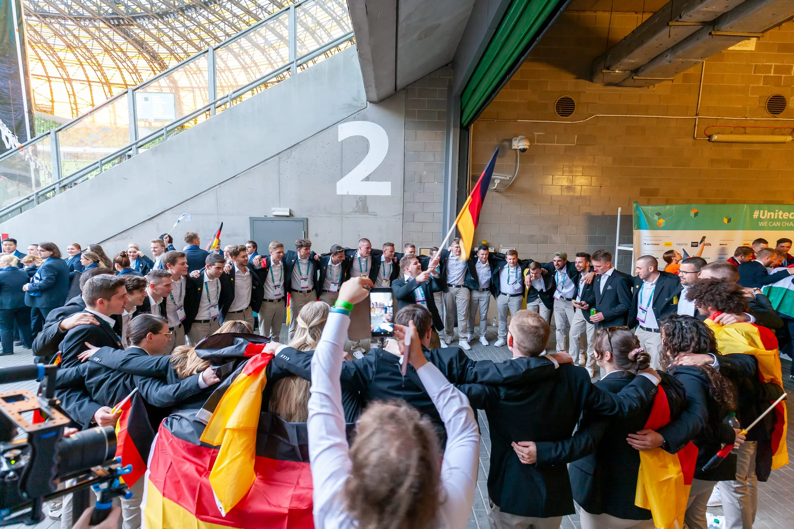 Das Team Germany vor dem Start der Zeremonie.