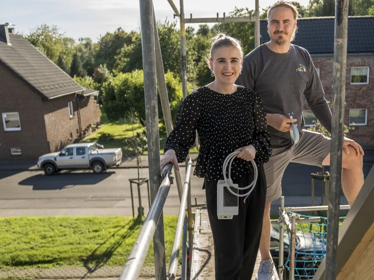 Anne und Felix Moll, Inhaber von Moll Bedachungen, haben ihr eigenes Start-up Bygg.ai gegr&uuml;ndet.