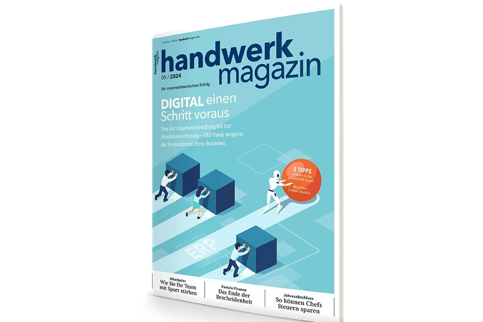 handwerk magazin Mai-Ausgabe 2024: ERP-Systeme – Digital einen Schritt voraus