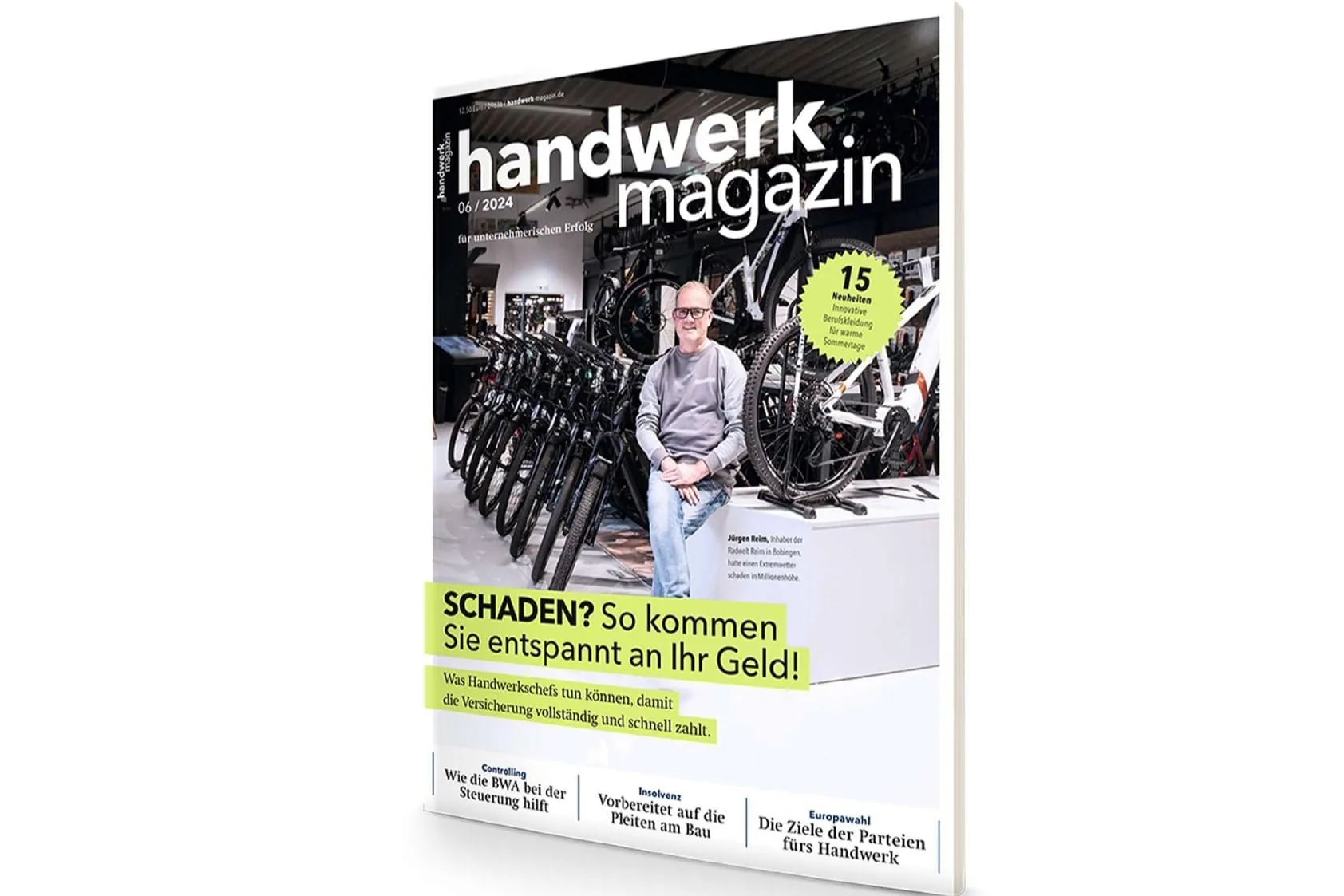 handwerk magazin Juni-Ausgabe 2024: Sieben Tipps für die Schadenregulierung