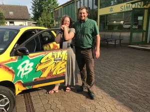 Yvonne und Christian Simon, Gesch&auml;ftsf&uuml;hrer von Simonmetall aus Tann.