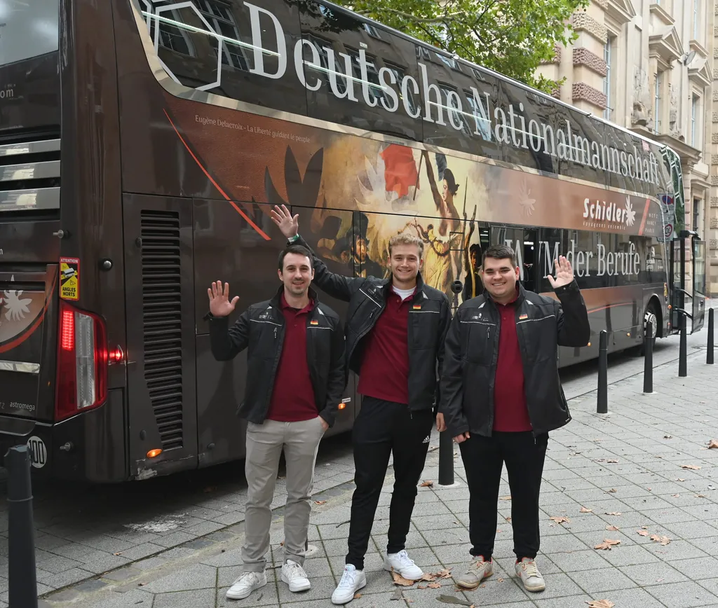 Das WorldSkills Germany Team beim Empfang im Mannheim nach den WorldSkills 2024 in Lyon.