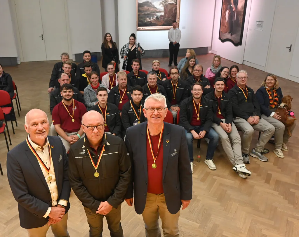 Das WorldSkills Germany Team beim Empfang im Mannheim nach den WorldSkills 2024 in Lyon.