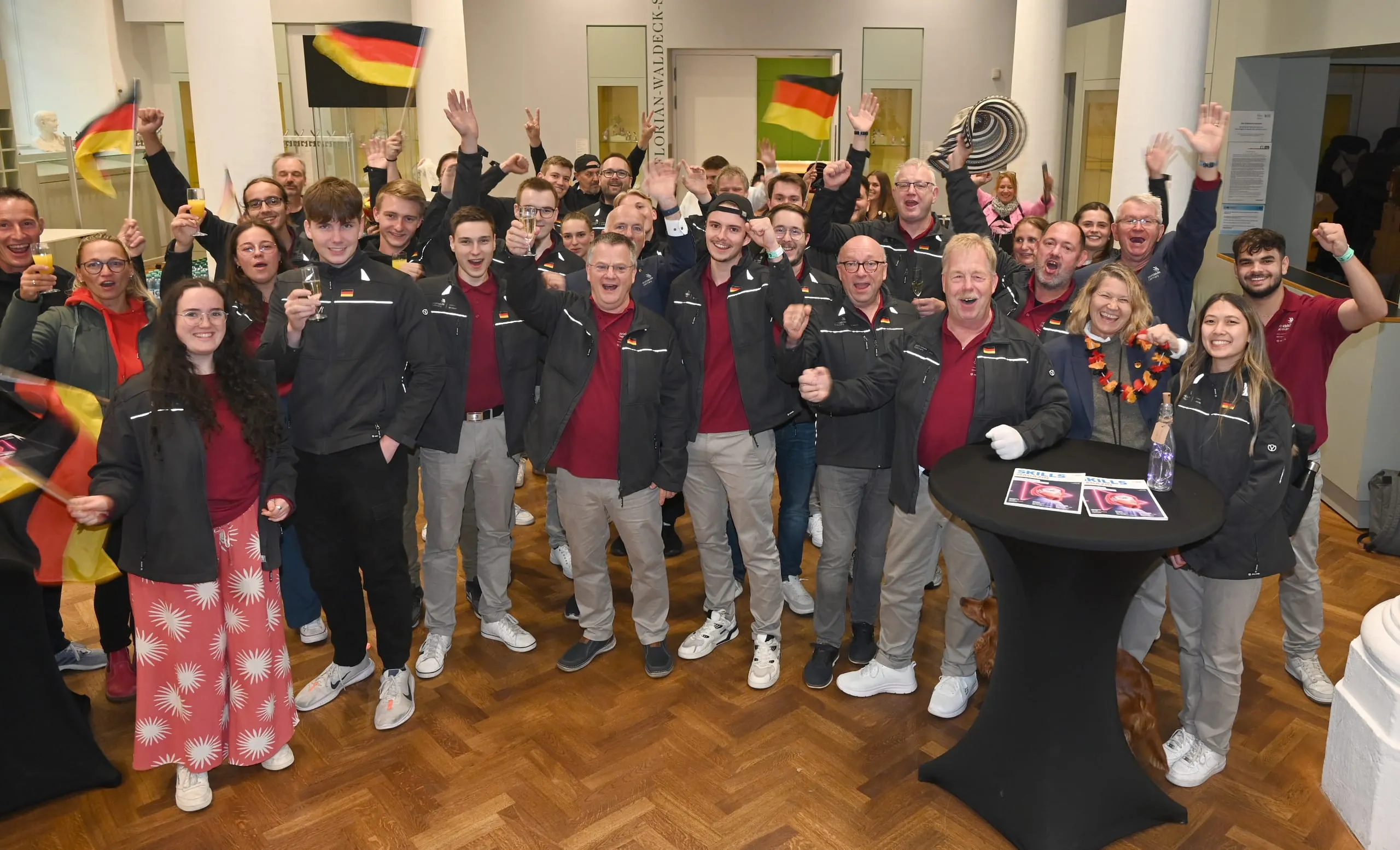 Das WorldSkills Germany Team beim Empfang im Mannheim nach den WorldSkills 2024 in Lyon.