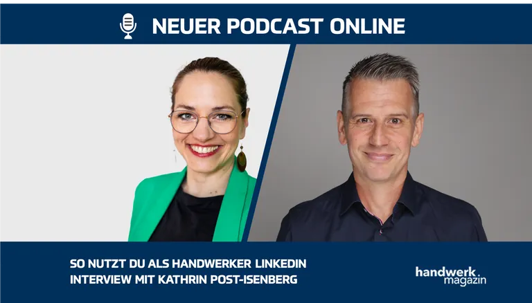 Kathrin Post-Isenberg spricht mit J&ouml;rg Mosler &uuml;ber die Chancen und M&ouml;glichkeiten von LinkedIn f&uuml;r das Handwerk.