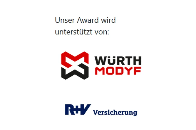 Partner von "Unternehmerfrau im Handwerk 2024": Würth Modyf und die R + V Versicherung.