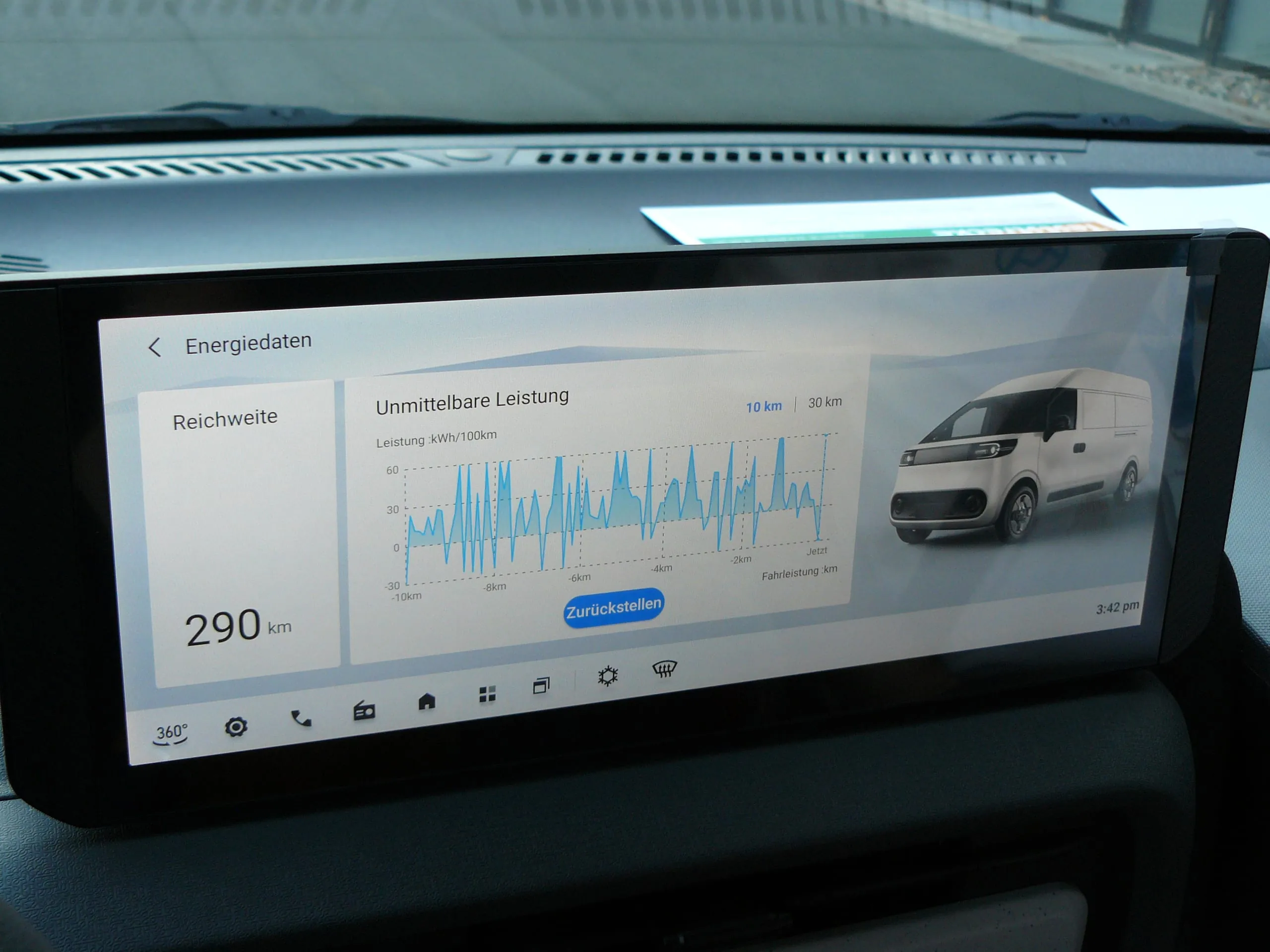 Auf und ab: Die erste Probefahrt fordert den Maxus eDeliver 5 auf extremer Kurzstrecke.