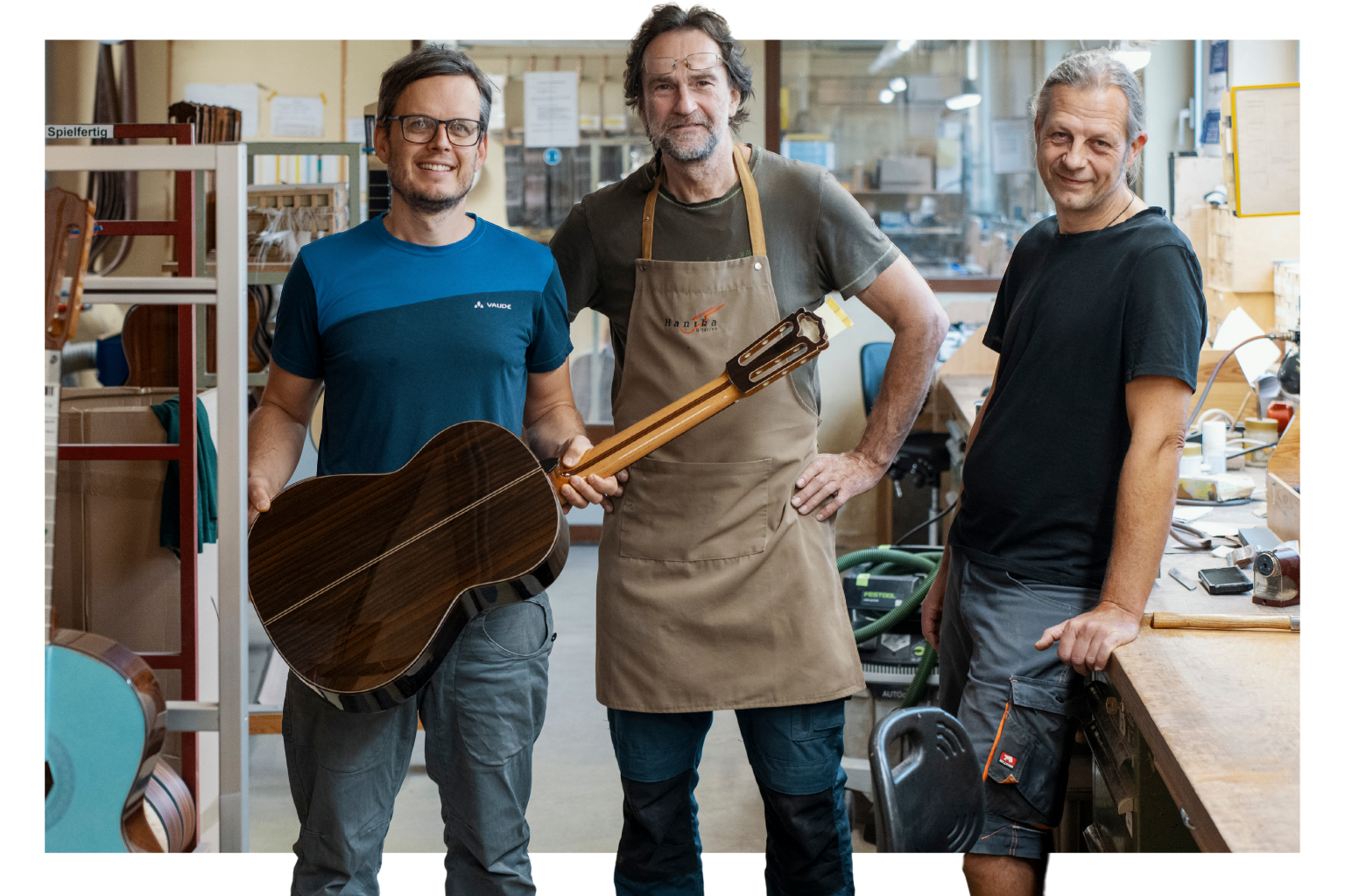 Martin Bretscher (Personalchef), Armin Hanika (Inhaber) und Uwe Heinecke (Sicherheitsbeauftragter) (von links), arbeiten gemeinsam mit den Mitarbeitern daran, Stressquellen im Betrieb aufzudecken und zu beseitigen.