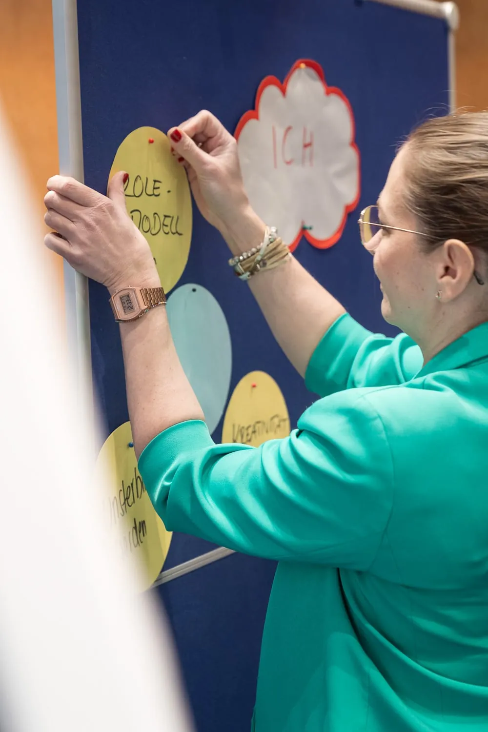 Stolz, im Handwerk zu gestalten? Ihren Input dazu pinnen die Markenbotschafter an die Moderationstafel.