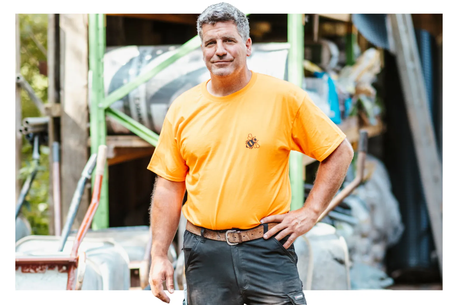 Christian Theile, Landschafts- und Gartenbaumeister aus Lennestadt. Er hat sich gegen eine Berufsunfähigkeit gleich doppelt abgesichert.