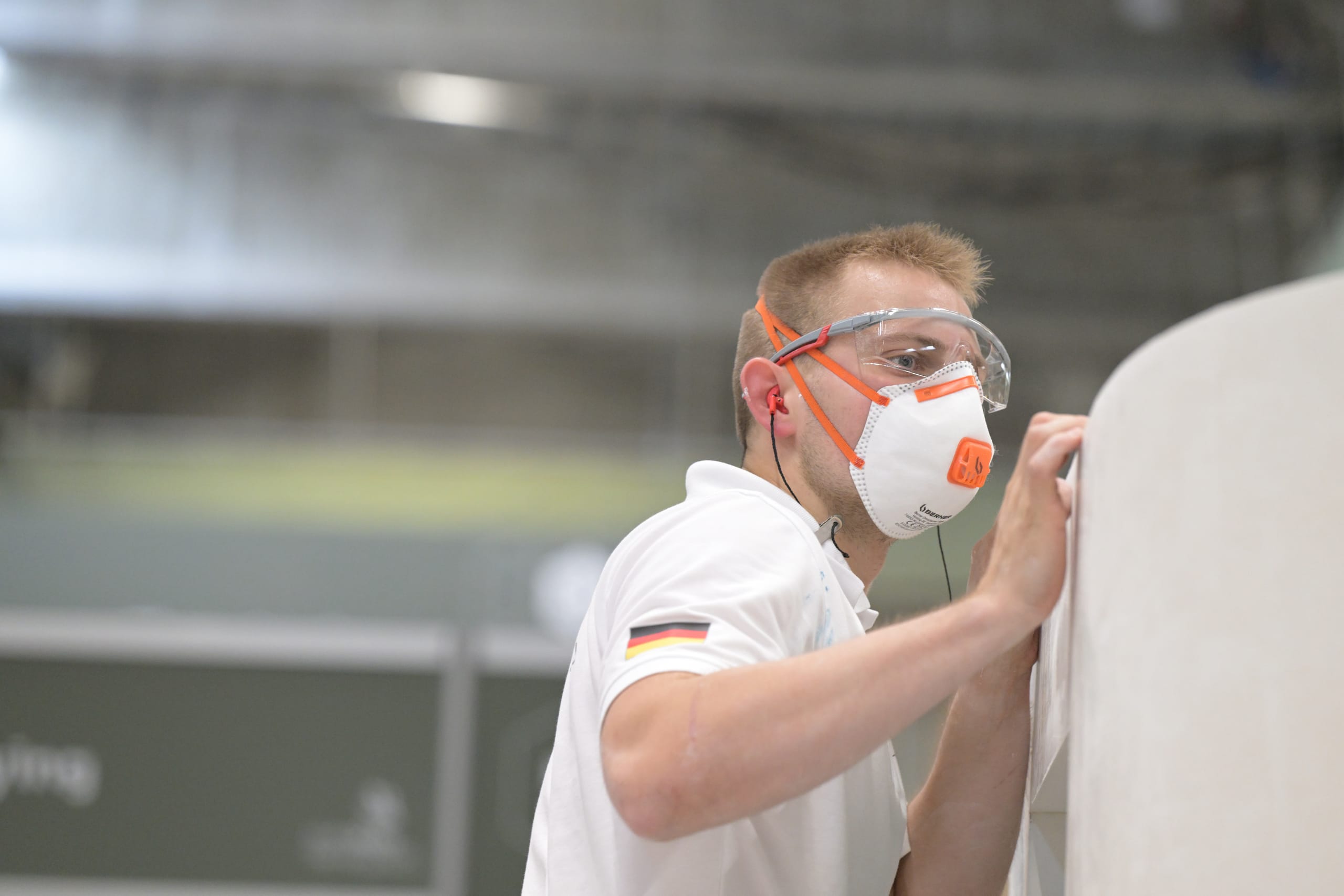 Der Stuckateur trat im Skill "Plastering and Drywall Systems" an.