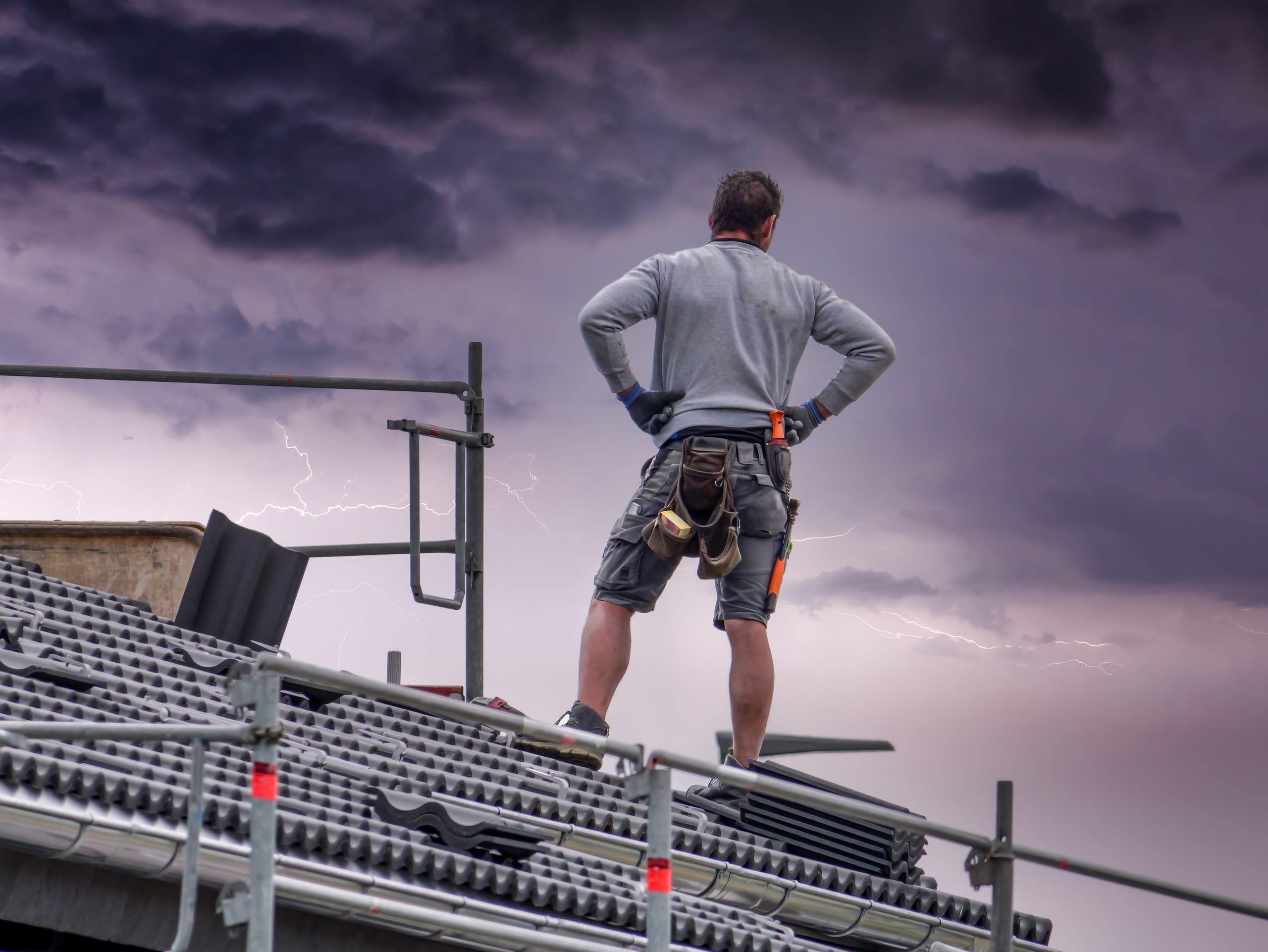 Gefahr durch Gewitter auf Baustellen