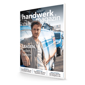 handwerk magazin Mai-Ausgabe 2026: Leasen, laden, liefern