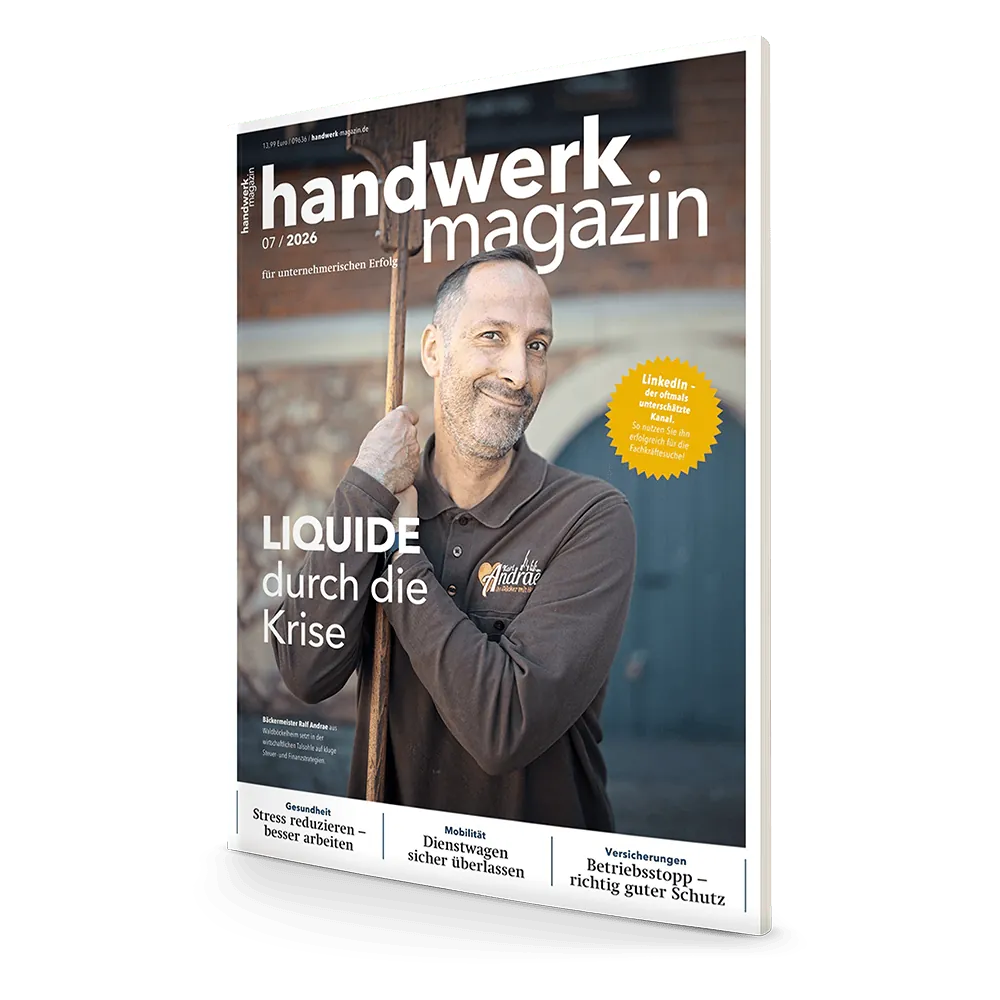 handwerk magazin Juli-Ausgabe 2026: Liquide durch die Krise