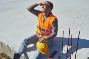 Ob auf dem Dach oder im Straßenbau: Wer bei Sommerhitze und mehr als 40 Grad ohne Sonnenschutz arbeitet, riskiert langfristig eine Hautkrebserkrankung.